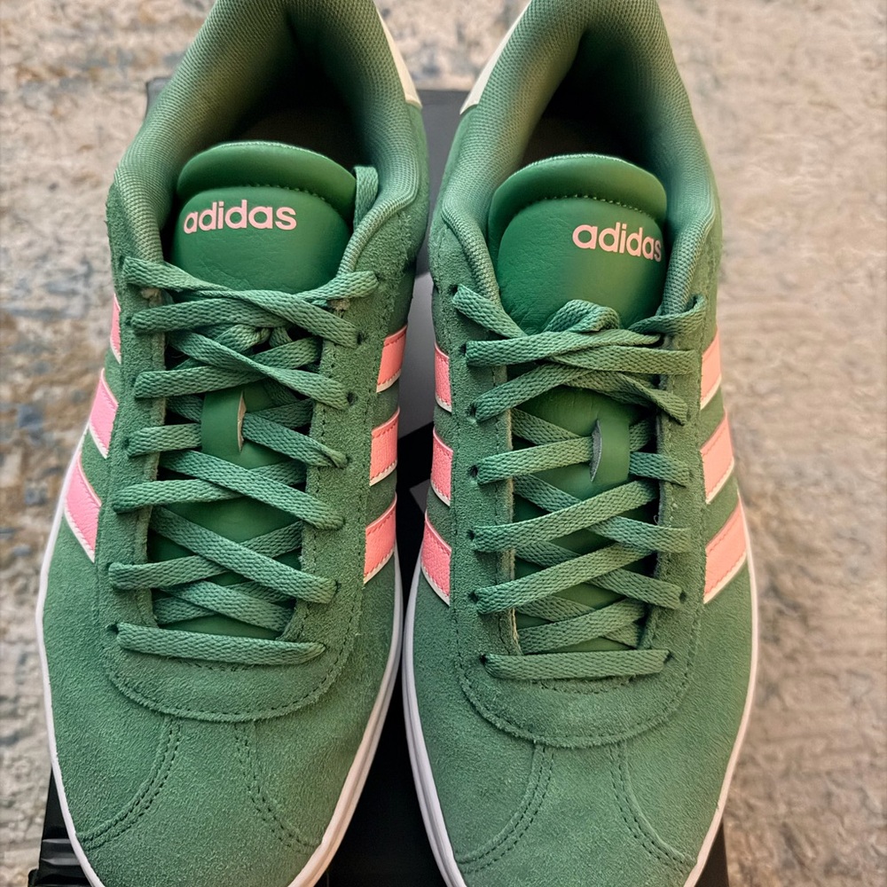 Adidas Women's Sneakers in Green and Pink